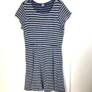 Old Navy Blue Striped A-Line Dress